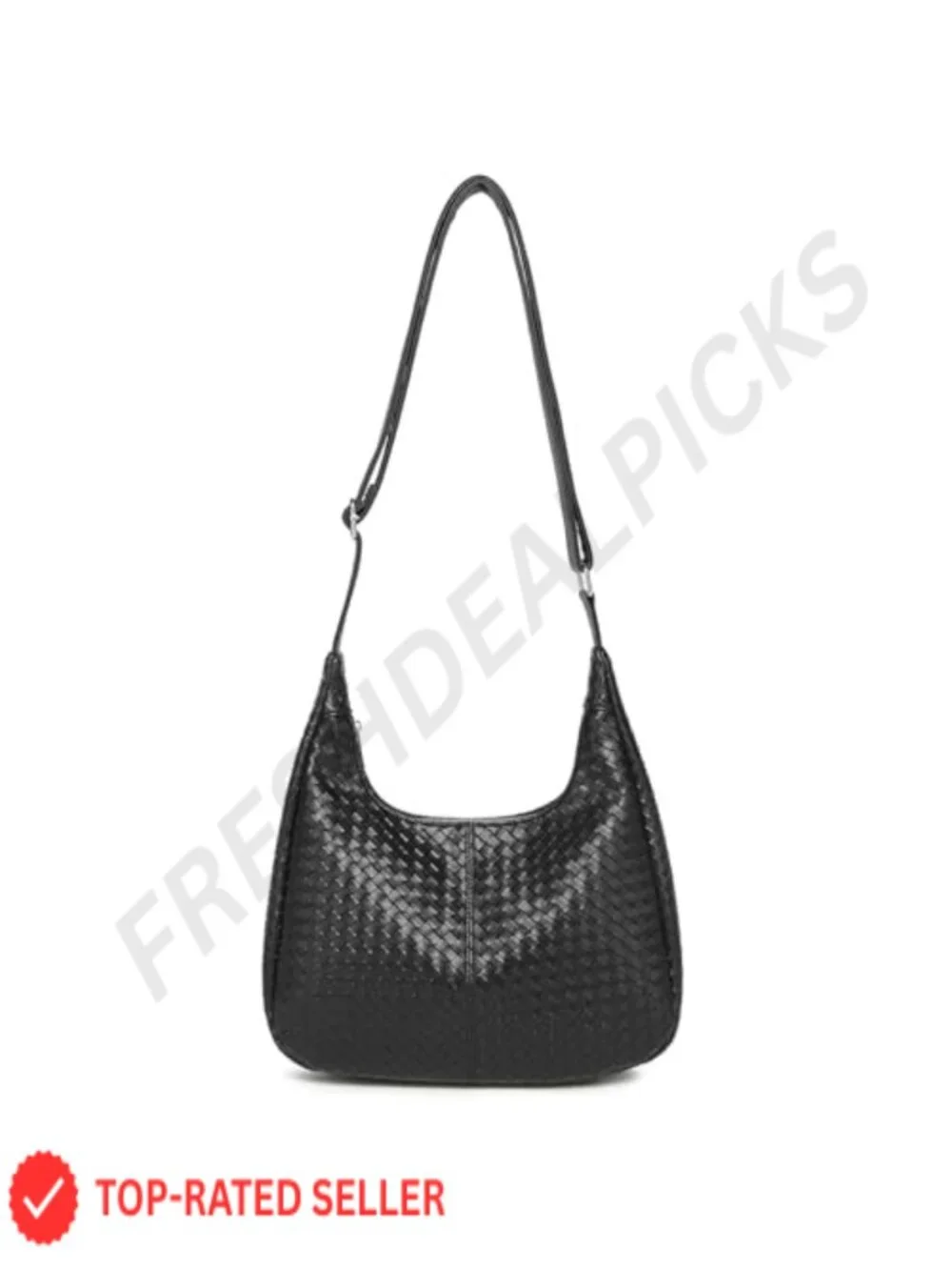 Woven Hobo Bag for Women Faux Leather Crossbody Shoulder Purse Travel